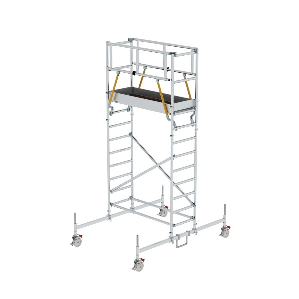 Munk Échafaudage roulant SG 0,75 x 1,80 m avec traverse mobile Hauteur de plate-forme 3,26 m