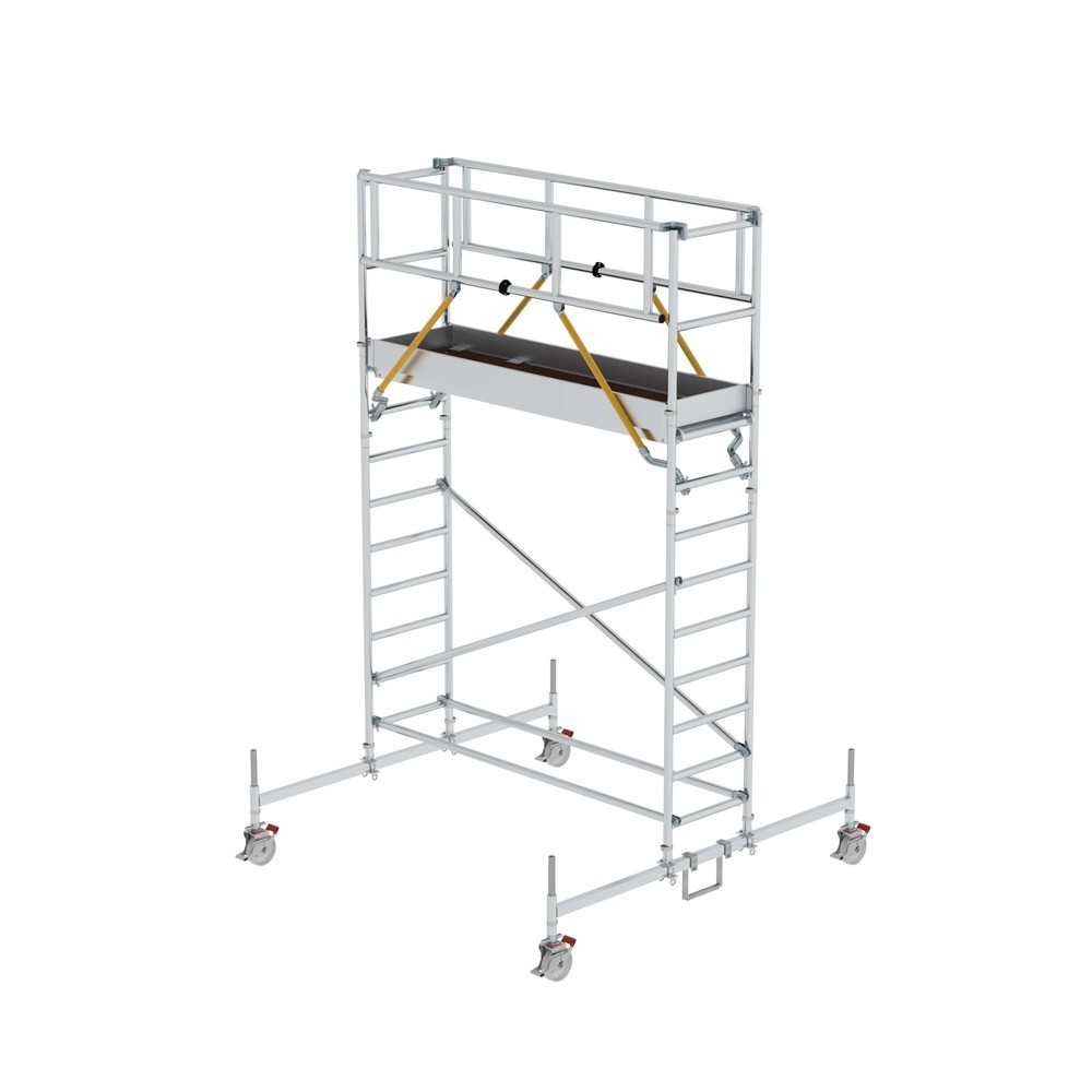 Munk Échafaudage roulant SG 0,75 x 2,45 m avec traverse mobile Hauteur de plate-forme 3,26 m