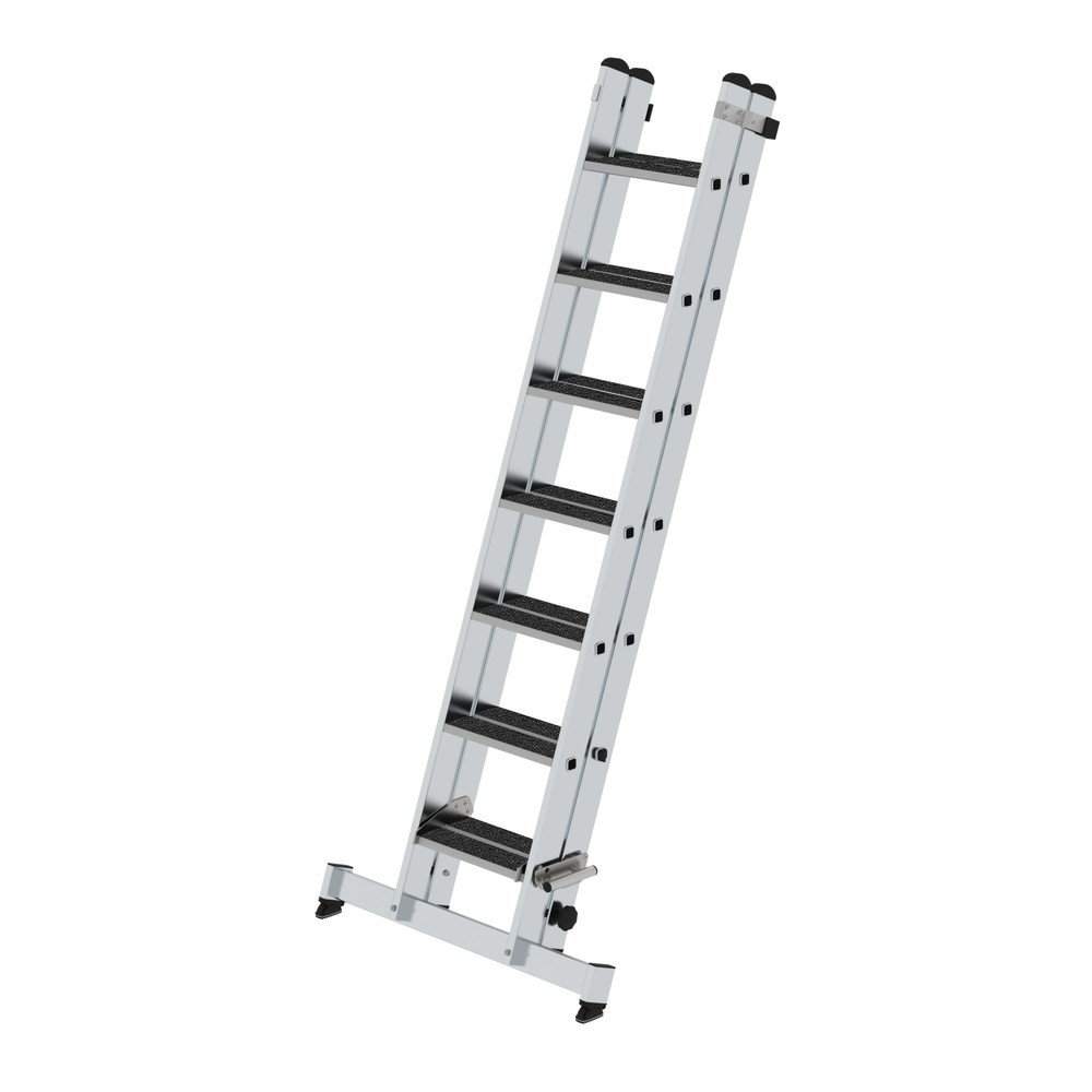 Munk Échelle coulissante à marches 2 parties avec traverse nivello® et clip-step R13 2x7