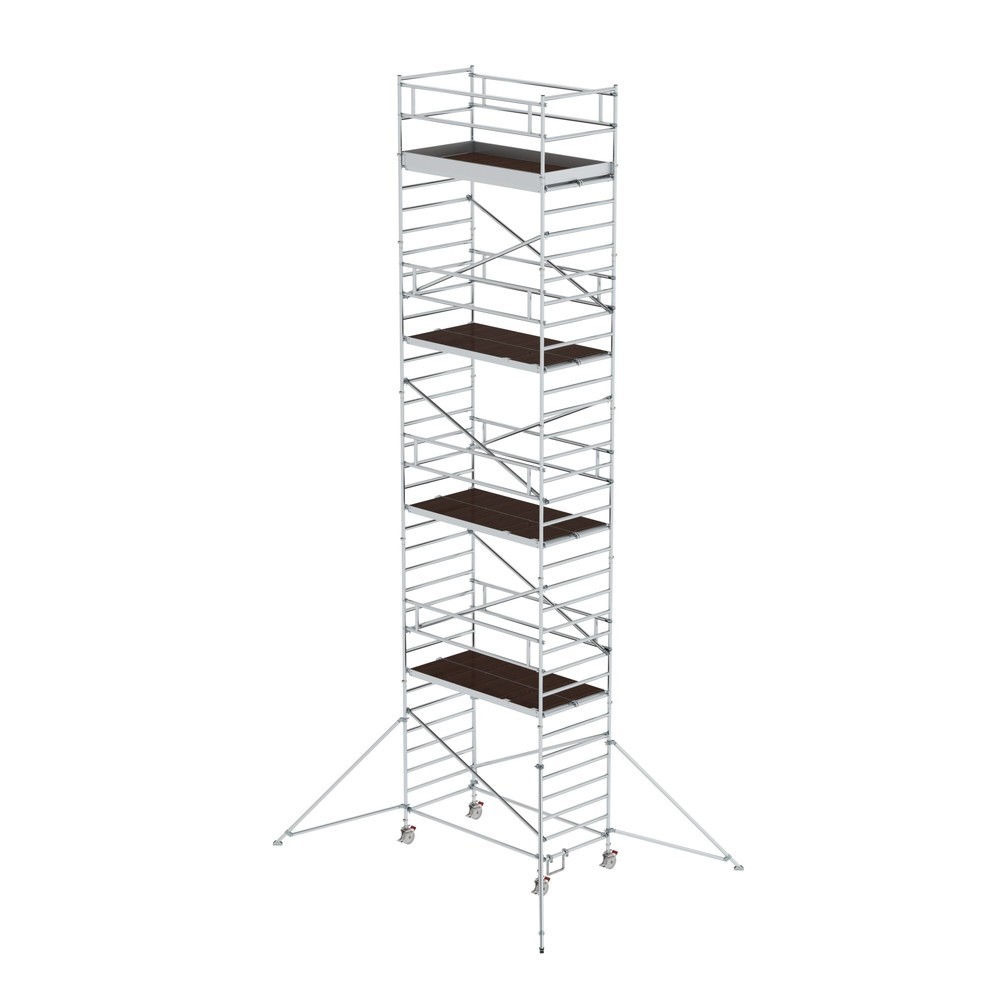 Munk Rollgerüst 1,35 x 2,45 m mit Ausleger & Doppel-Plattform Plattformhöhe 9,35 m