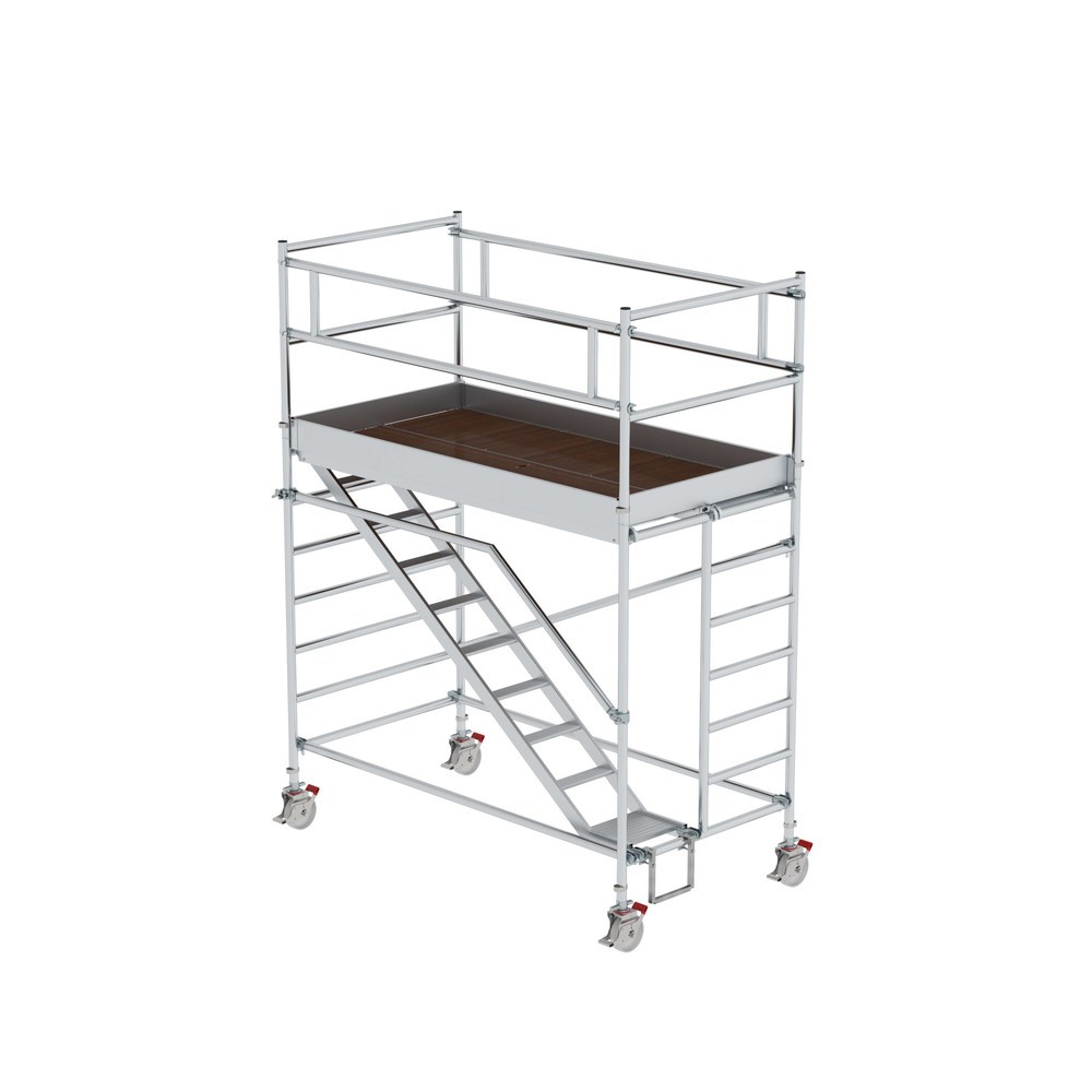 Munk Rollgerüst 1,35 x 2,45 m mit Schrägaufstiegen Plattformhöhe 2,35 m