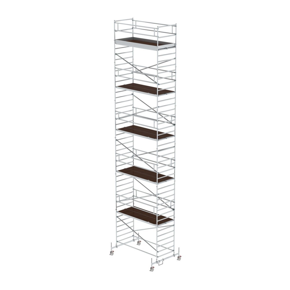 Munk Rollgerüst 1,35 x 3,0 m mit Fahrbalken und Doppel-Plattform Plattformhöhe 11,45 m