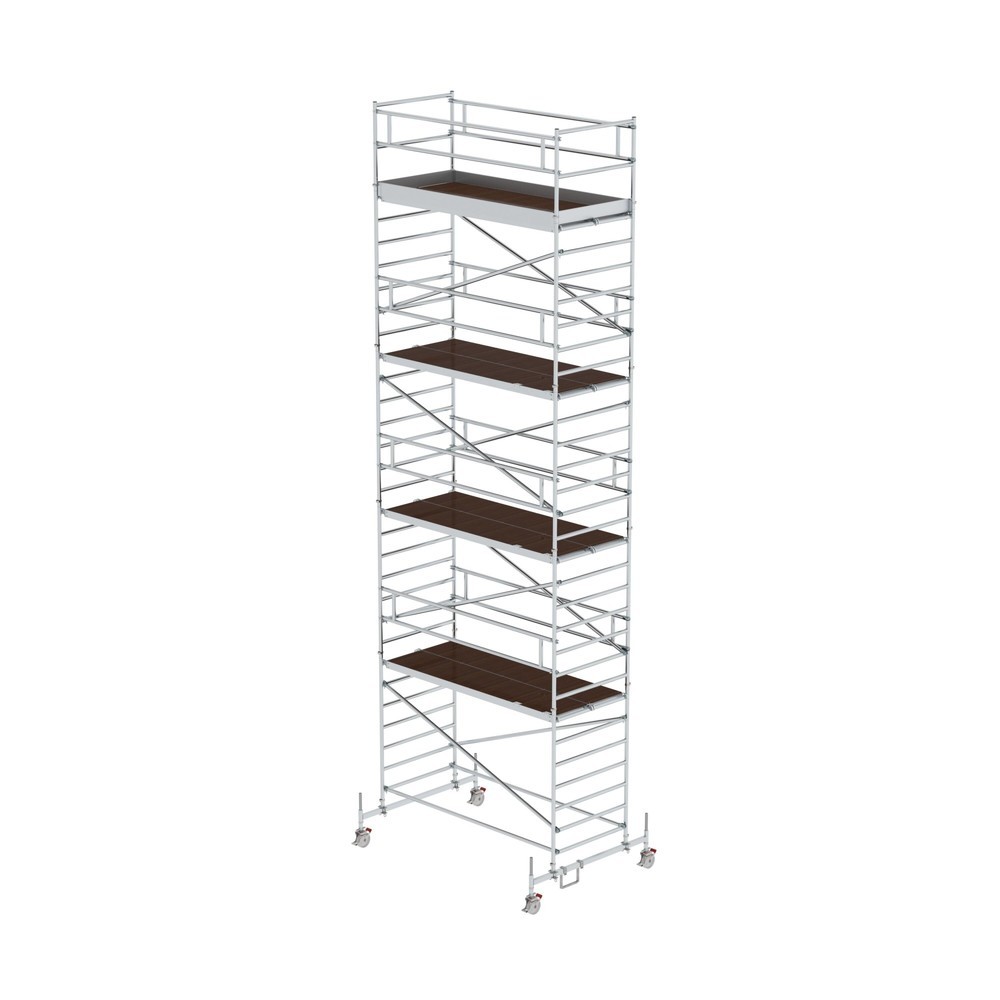 Munk Rollgerüst 1,35 x 3,0 m mit Fahrbalken und Doppel-Plattform Plattformhöhe 8,45 m