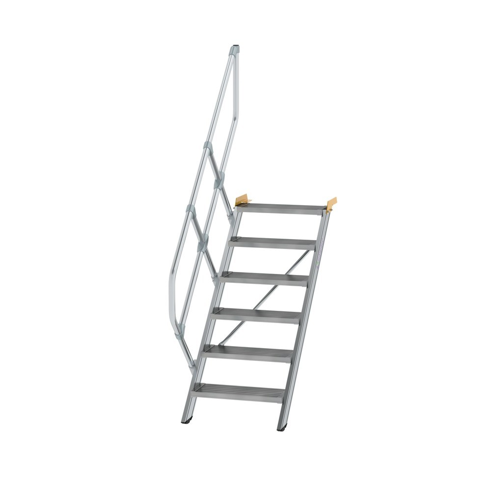 Munk Treppe 45° Stufenbreite 600 mm 6 Stufen Aluminium geriffelt