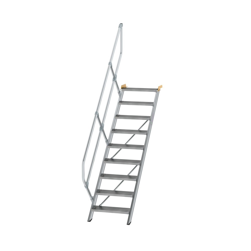 Munk Treppe 45° Stufenbreite 600 mm 9 Stufen Aluminium geriffelt