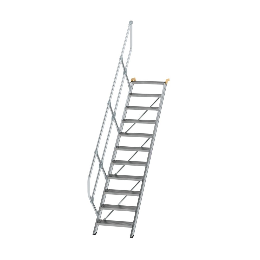 Munk Treppe 45° Stufenbreite 600 mm 11 Stufen Aluminium geriffelt