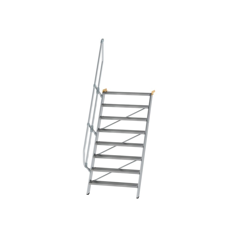 Munk Treppe 60° Stufenbreite 1000 mm 8 Stufen Aluminium geriffelt