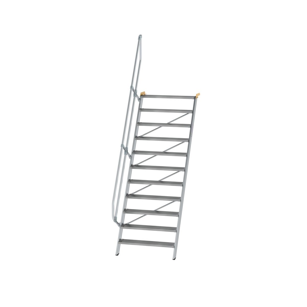 Munk Treppe 60° Stufenbreite 1000 mm 11 Stufen Aluminium geriffelt