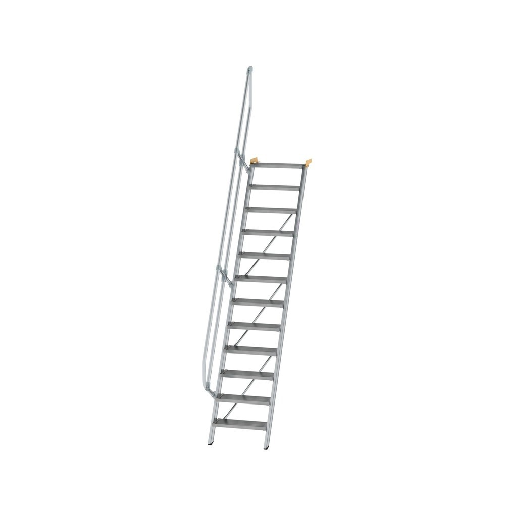 Munk Treppe 60° Stufenbreite 600 mm 12 Stufen Aluminium geriffelt