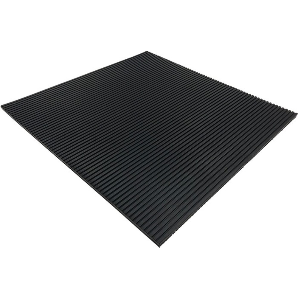 Tapis anti-vibrations, noir NR / SBR, largeur 0,5 m longueur 0,5 m épaisseur 10 mm, sans insert en tissu