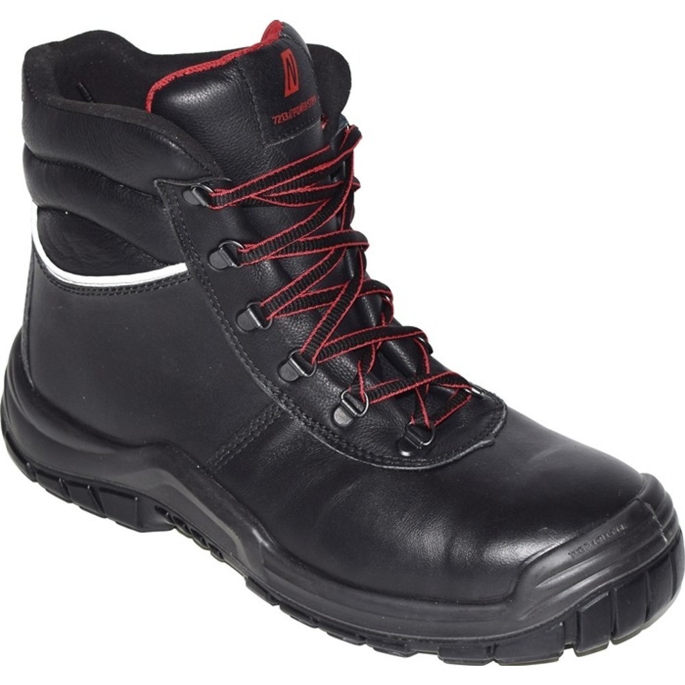 NITRAS Sicherheitsstiefel POWER STEP MID+, S3 HRO SRC EN ISO 20345, Größe 43 schwarz, Volleder