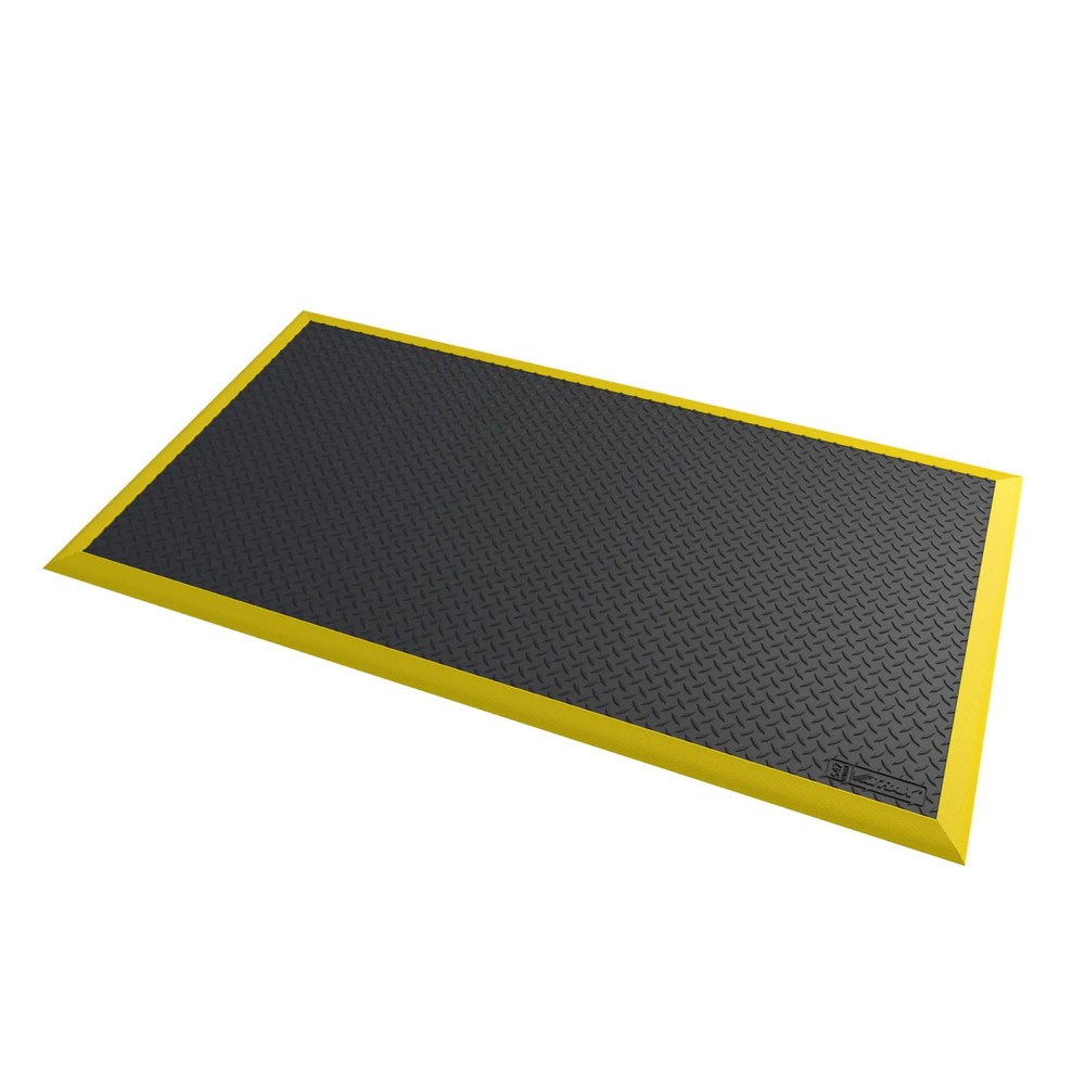 NoTrax Tapis anti-fatigue Diamond Flex™, lxP 970 x 1 630 mm, noir/jaune