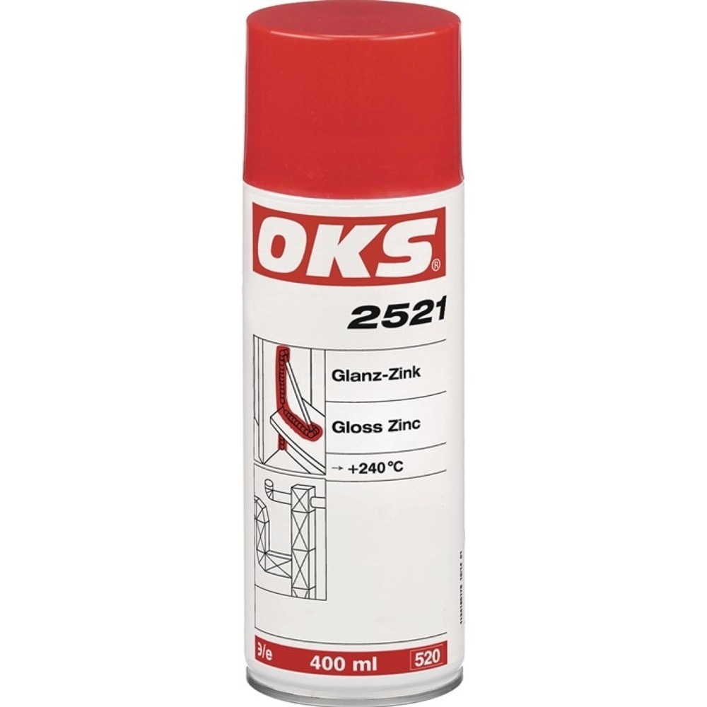 OKS Zinc brillant OKS 2521, 400 ml, couleur alu, bombe aérosol