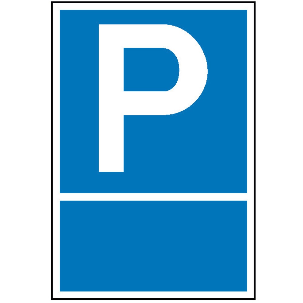 Panneau de parking, avec texte au choix, H x l 400 x 250 mm, plastique