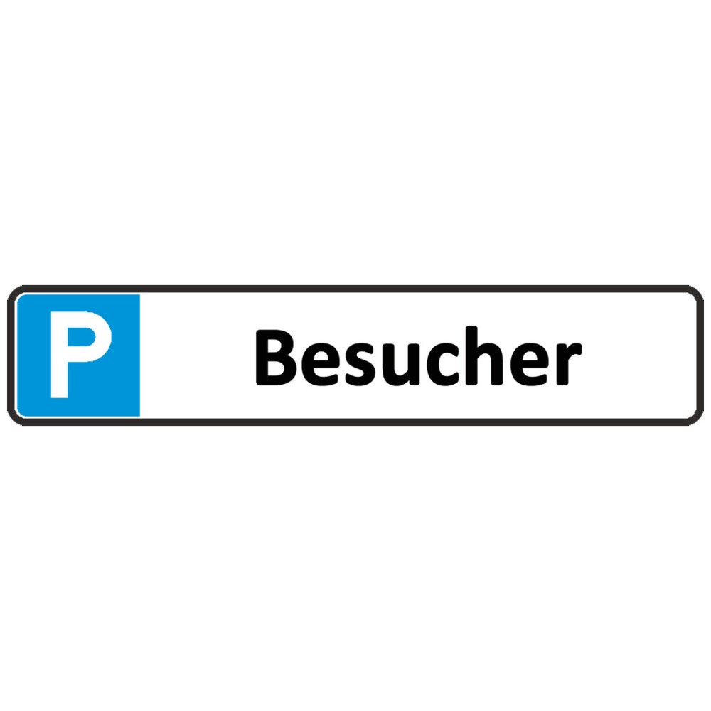 Parkplatzschild "Besucher", Alu, HxB 80 x 430 mm