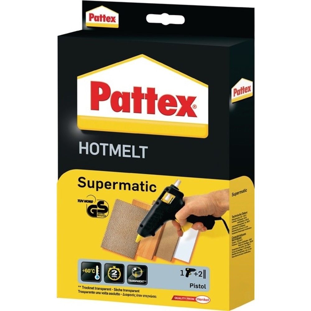 PATTEX Heißklebepistole Supermatic Klebeleistung 4,5 g/min 7-10 min 11mm