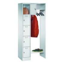 PAVOY Schließfachgarderobe, 5 Fächer, Drehriegelverschluss