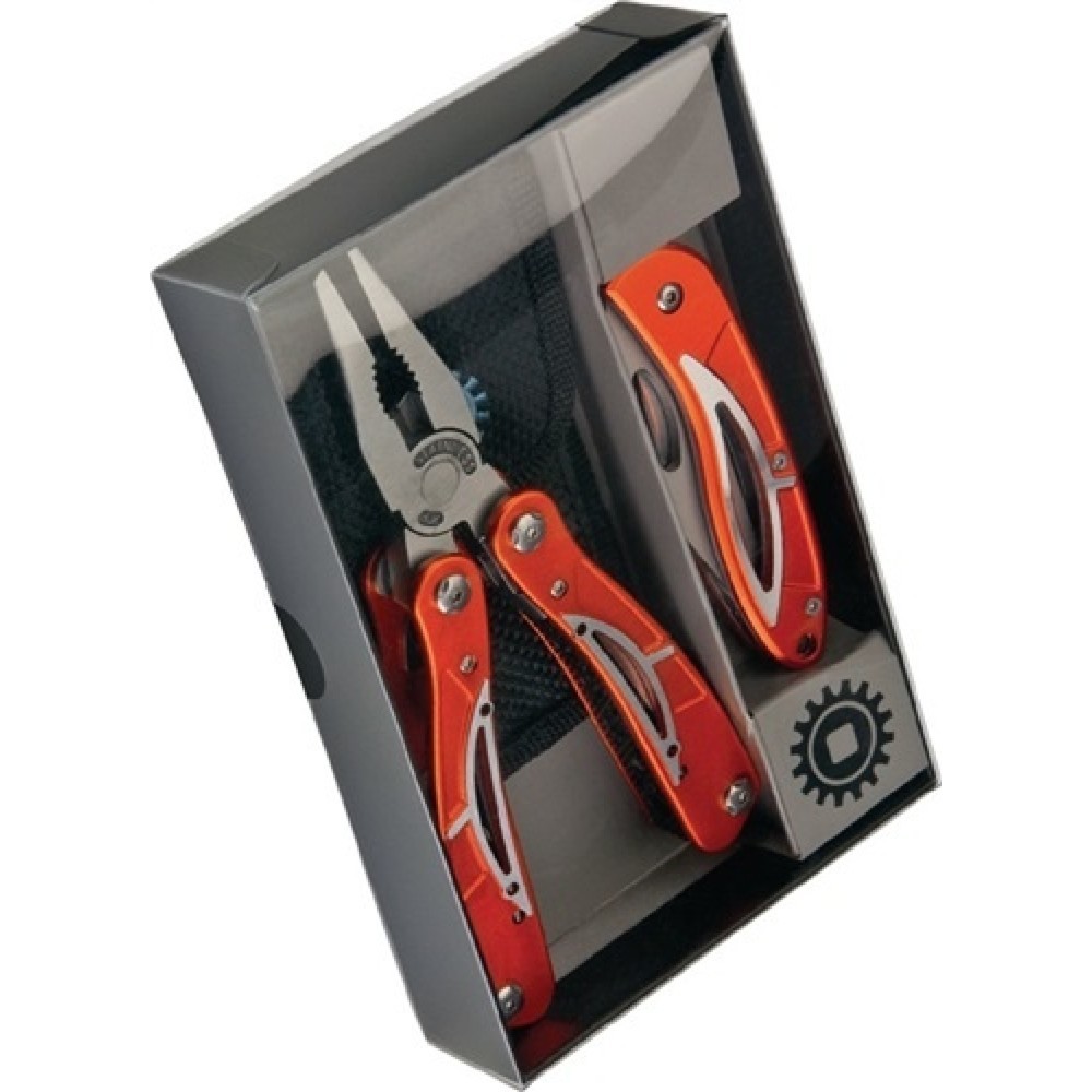 Multitool-Set rostfrei 10 tlg. mit extra Klappmesser