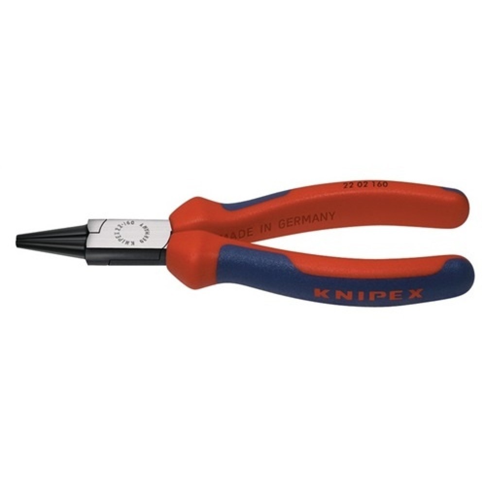 Pince à becs ronds longueur 160 mm tête polie gaines multicomposant KNIPEX