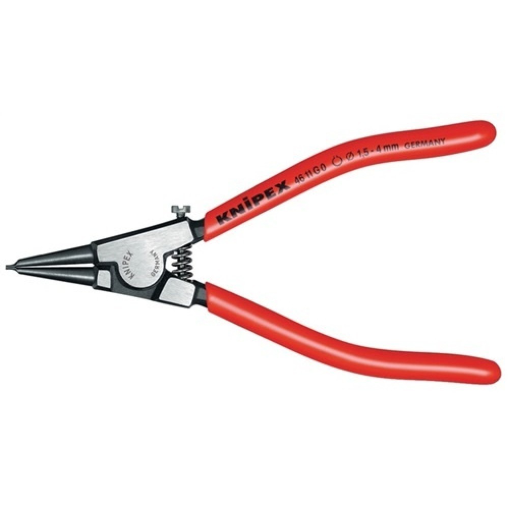 Pince pour circlips pour D. d’arbre 1,5-4 mm poli longueur 140 mm KNIPEX