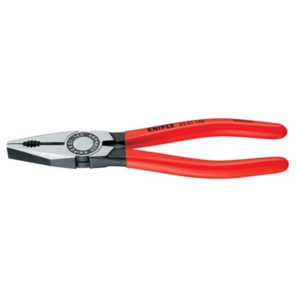 Pince universelle longueur 180 mm poli revêt. en plastique KNIPEX