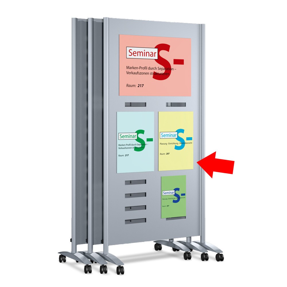 Plakattasche für Trennwandsystem, DIN A3