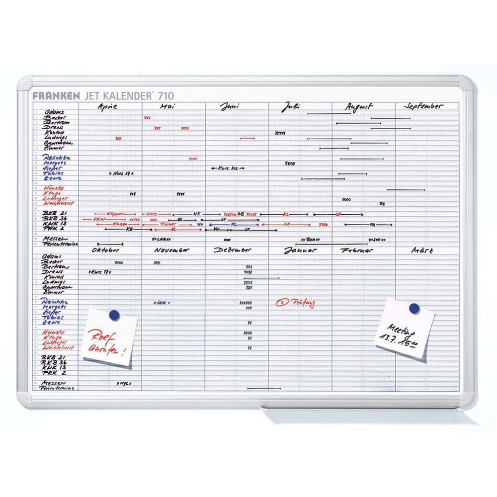 Planning du personnel et des congés FRANKEN JetKalender, H x l 600 x 900 mm