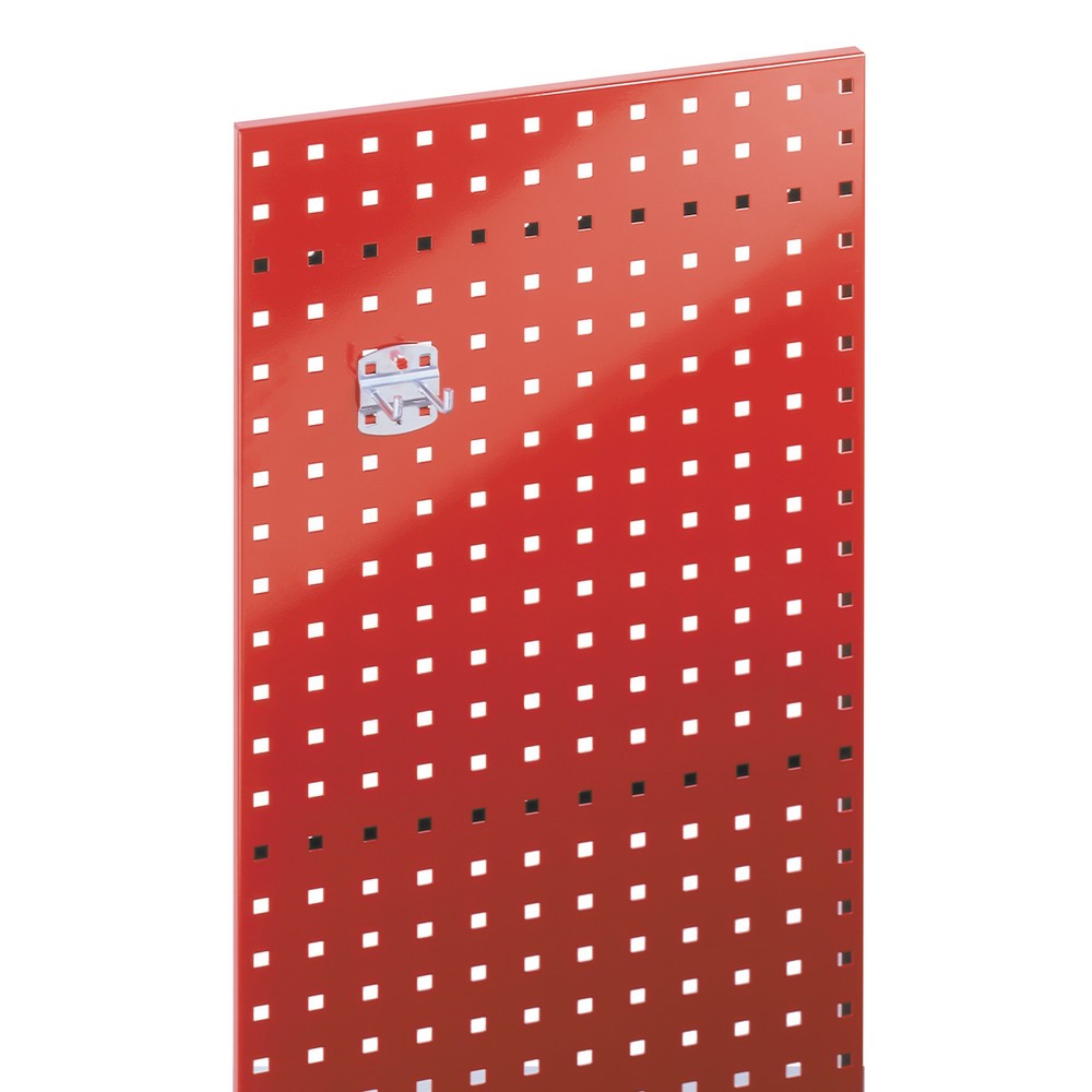 Plaque perforée, Hxl 450 x 2 000 mm, rouge signalisation