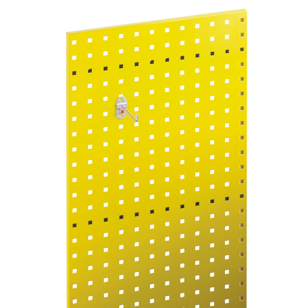 Plaque perforée, Hxl 450 x 1 500 mm, jaune signalisation