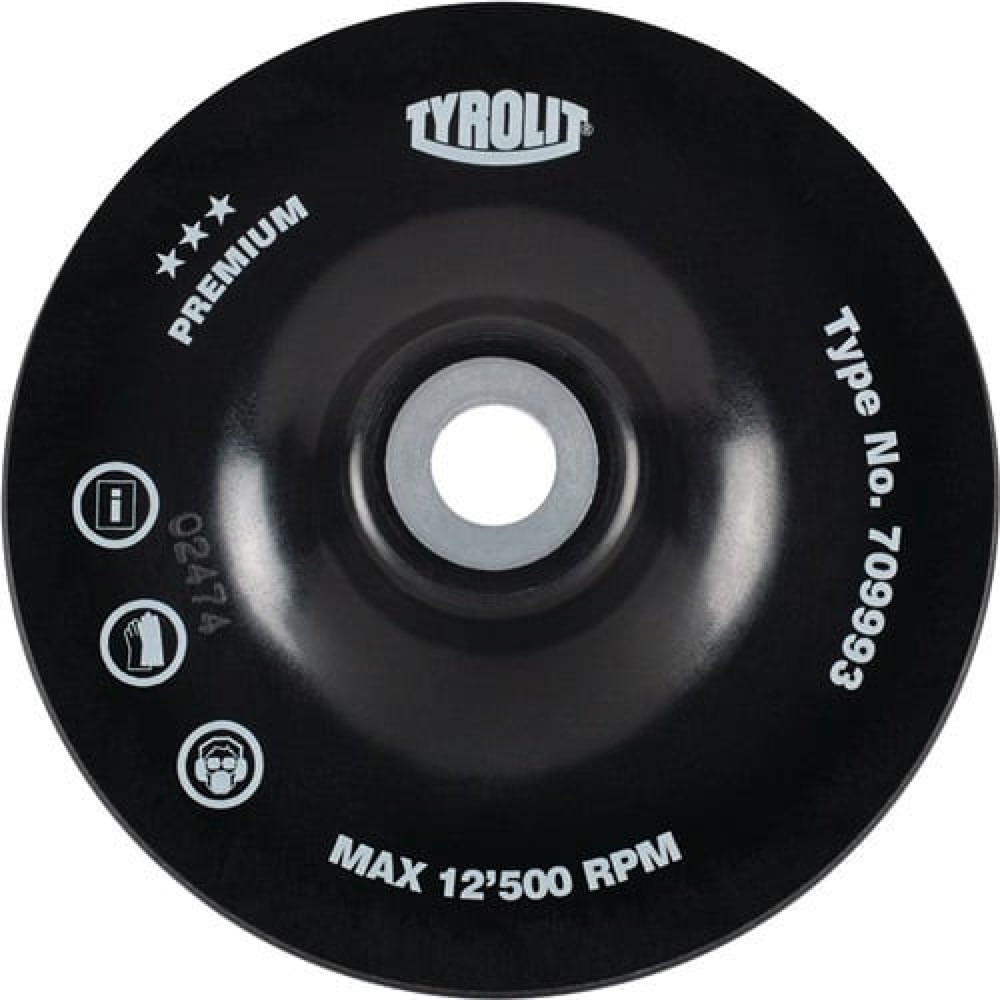 Plateaux de support en disques de fibre TYROLIT PAD UNI D.125 mm M14 dur