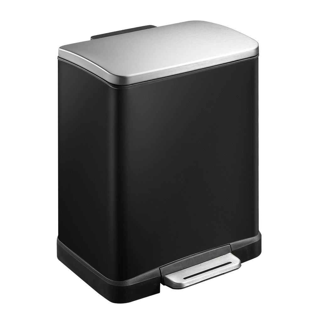 Poubelle à pédale E-Cube EKO, 12 litres, noir