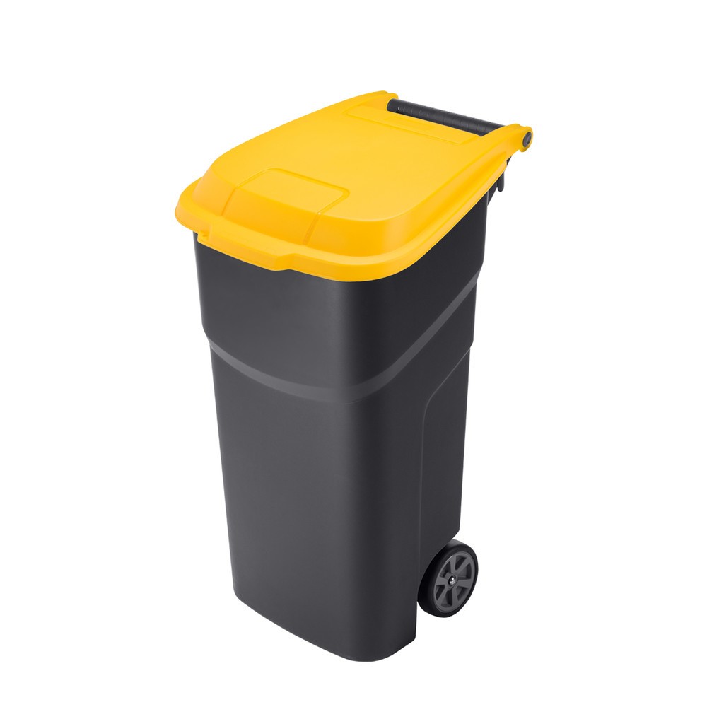 Poubelle rothopro® ATLAS, 100 l, couvercle jaune