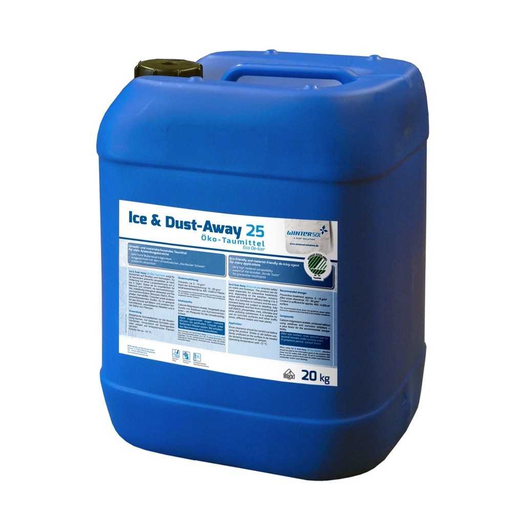 Produit de dégel écologique Ice Dust Away, 36x bidons de 20 kg, palette