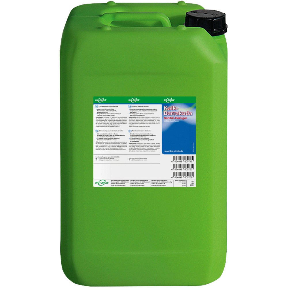 Produit de nettoyage BIO-CIRCLE Barracuda à la chaux, bidon de 20 litres