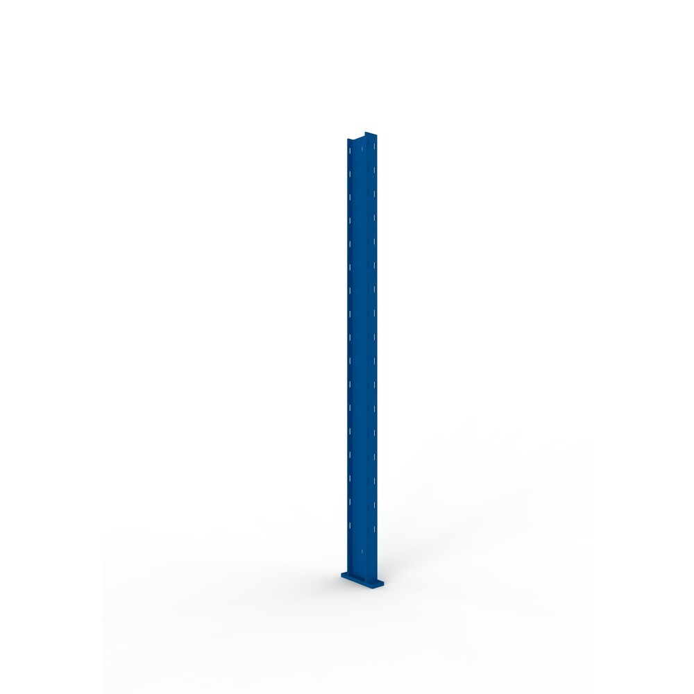 Produktabbildung: Profil de montant cantilever pour rayonnage cantilever META, avec plaque de raccordement pour Multistrong L, RAL 5010 bleu gentiane, hauteur 2 000 mm