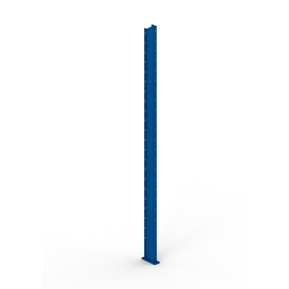 Illustration du produit: Profil de montant cantilever pour rayonnage cantilever META, avec plaque de raccordement pour Multistrong L, RAL 5010 bleu gentiane, hauteur 2 500 mm