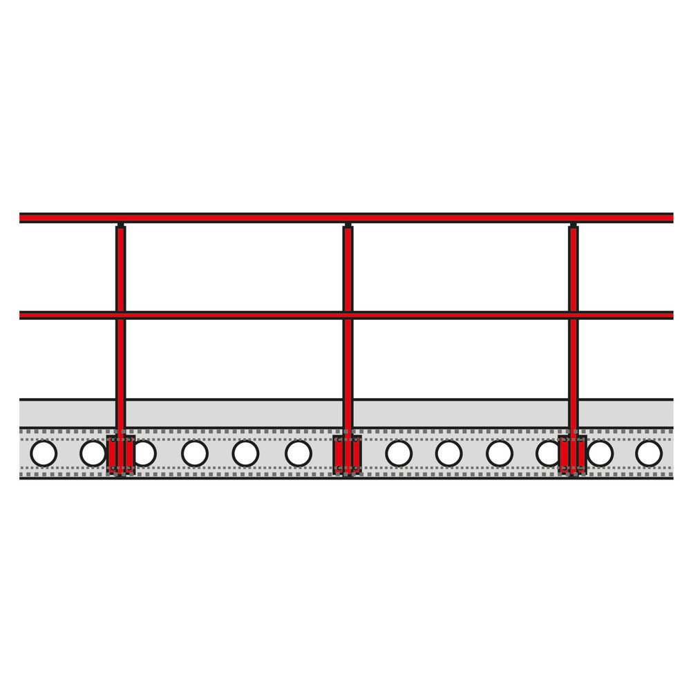 Rambarde pour système de plates-formes de stockage modulaire, bleu gentiane