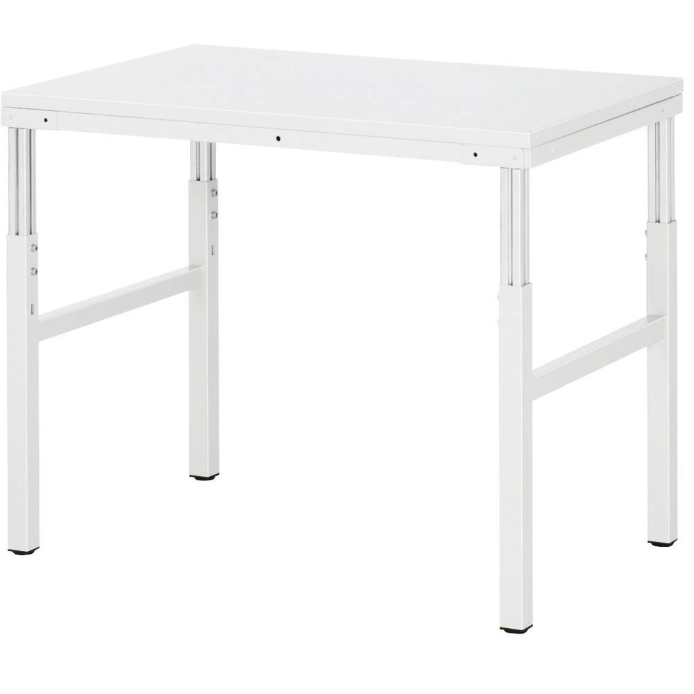 RAU Table de travail Série E, HxlxP 650-1 000 x 1 000 x 700 mm, plan de travail avec revêtement en mélamine