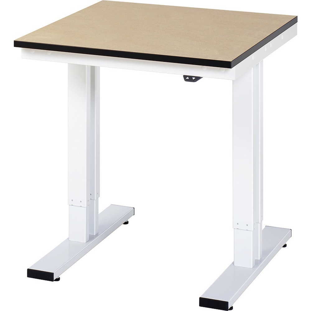 RAU Table pour poste de travail à réglage électrique de la hauteur série adlatus 300, HxlxP 720-1 120 x 750 x 800 mm, plan de travail en MDF