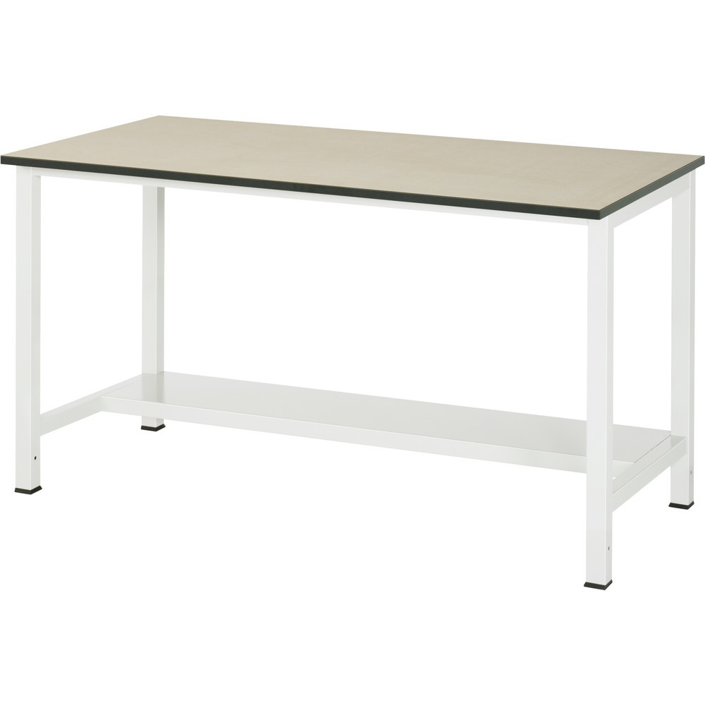 Produktabbildung Nr. 1: RAU Werktisch 900 mit Ablageboden Tiefe 320 mm, HxBxT 825 x 1.500 x 800 mm, MDF Arbeitsplatte