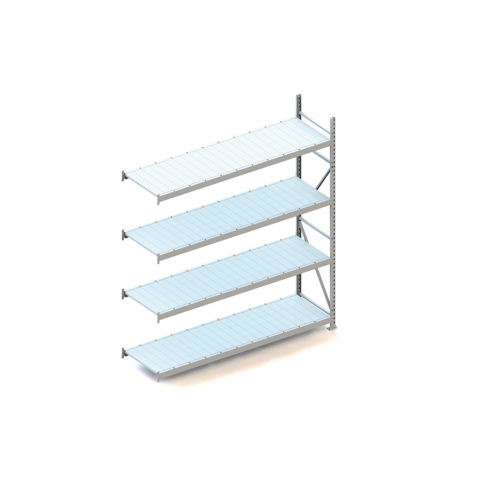 Rayonnage grande portée META, avec panneaux d'acier, charge par tablette 600 kg, TA, H x l x P 2 500 x 2 200 x 650 mm