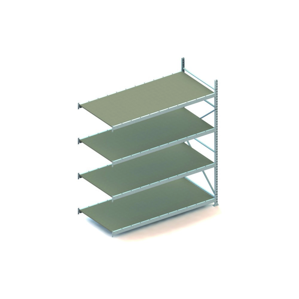 Rayonnage grande portée META, avec panneaux de particules, charge par tablette 600 kg, TA, H x l x P 2 500 x 2 200 x 1 050 mm