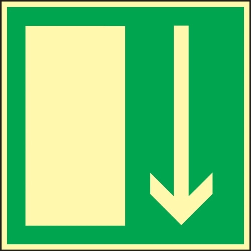 Rettungszeichen BGV A8, Notausgang, L148xB148 mm, Folie