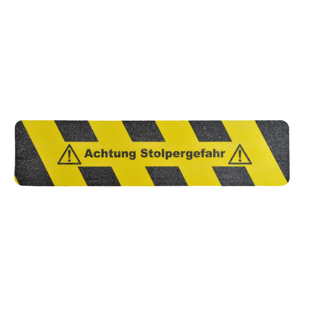 Revêtement antidérapant m2™ « Achtung Stolpergefahr », L x l 610 x 150 mm