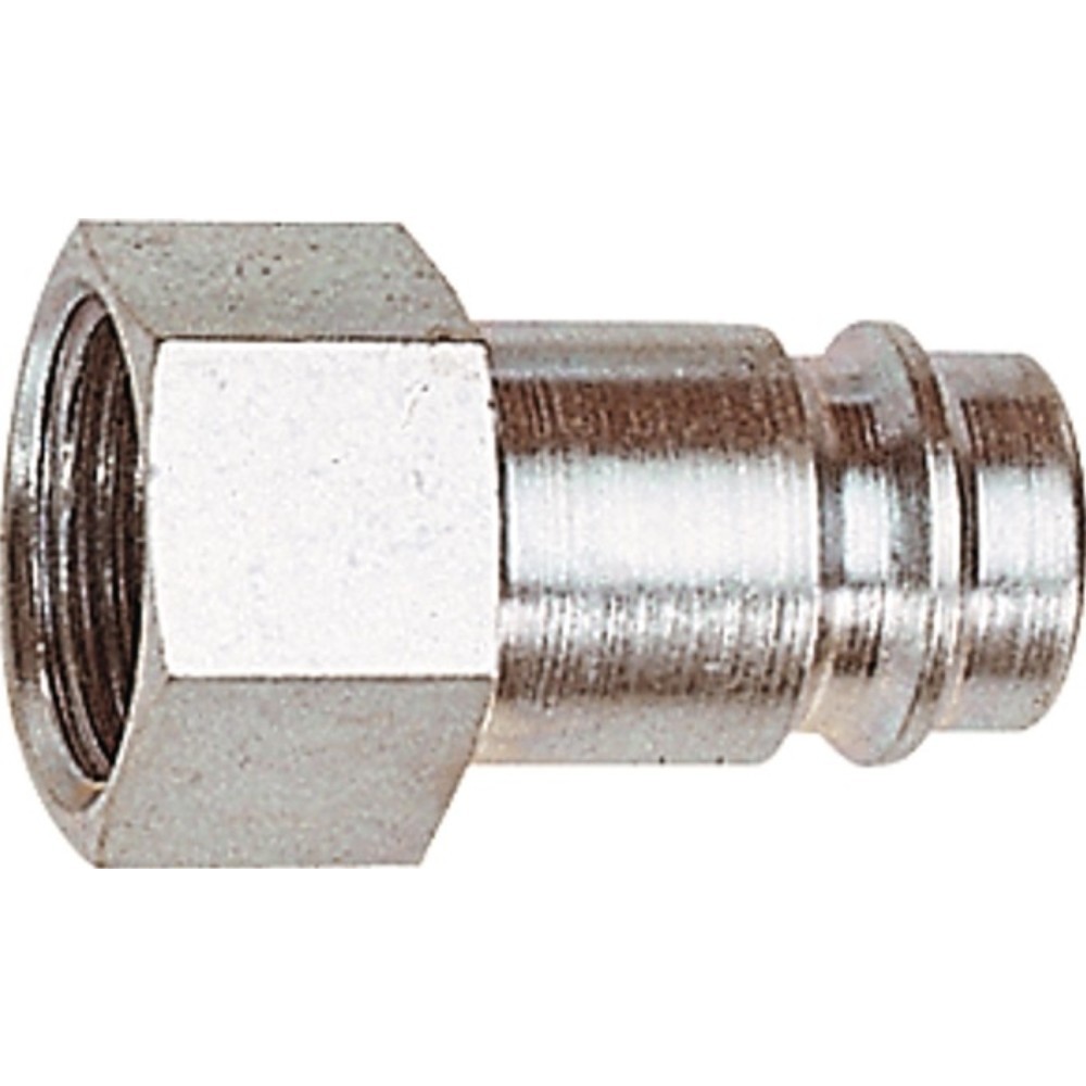 RIEGLER Stecknippel, Stahl gehärtet/vern. Stecker DN 10, Innengewinde G 1/2 ″