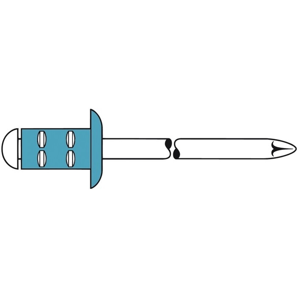 Rivet POP PolyGrip® tige de rivet D. x l 4,8 x 10 mm acier inoxydable 50 pièces