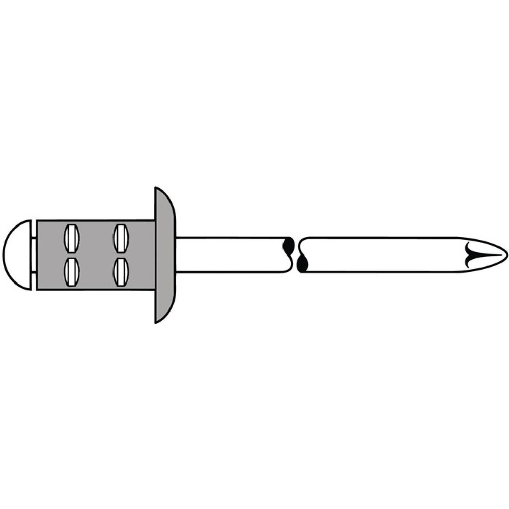 Rivet POP PolyGrip® tige de rivet D. x l 4 x 17 mm aluminium/acier 50 pièces GES