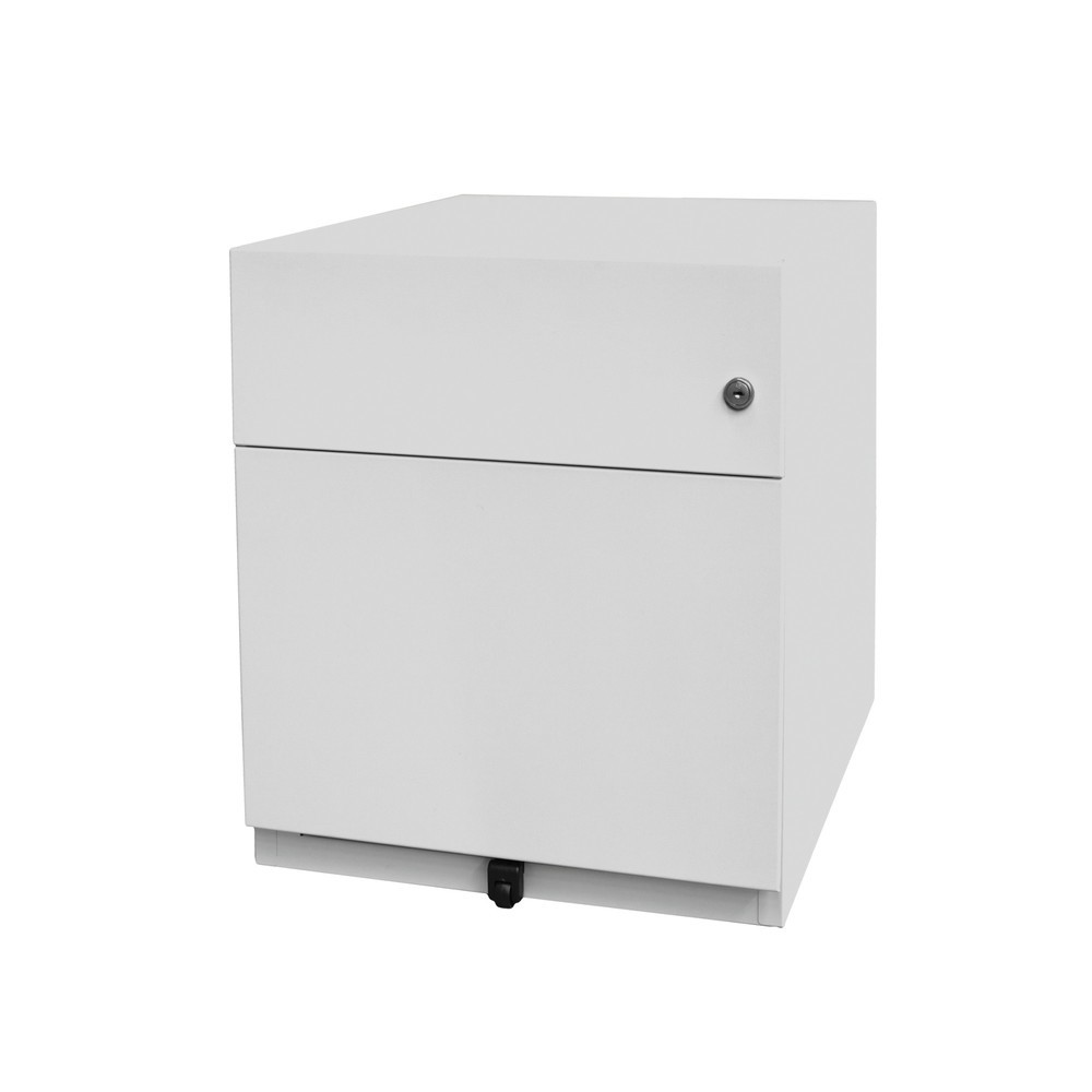 Rollcontainer Note™ mit Hängeregister und Schublade, HxBxT 495 x 420 x 565 mm, lichtgrau