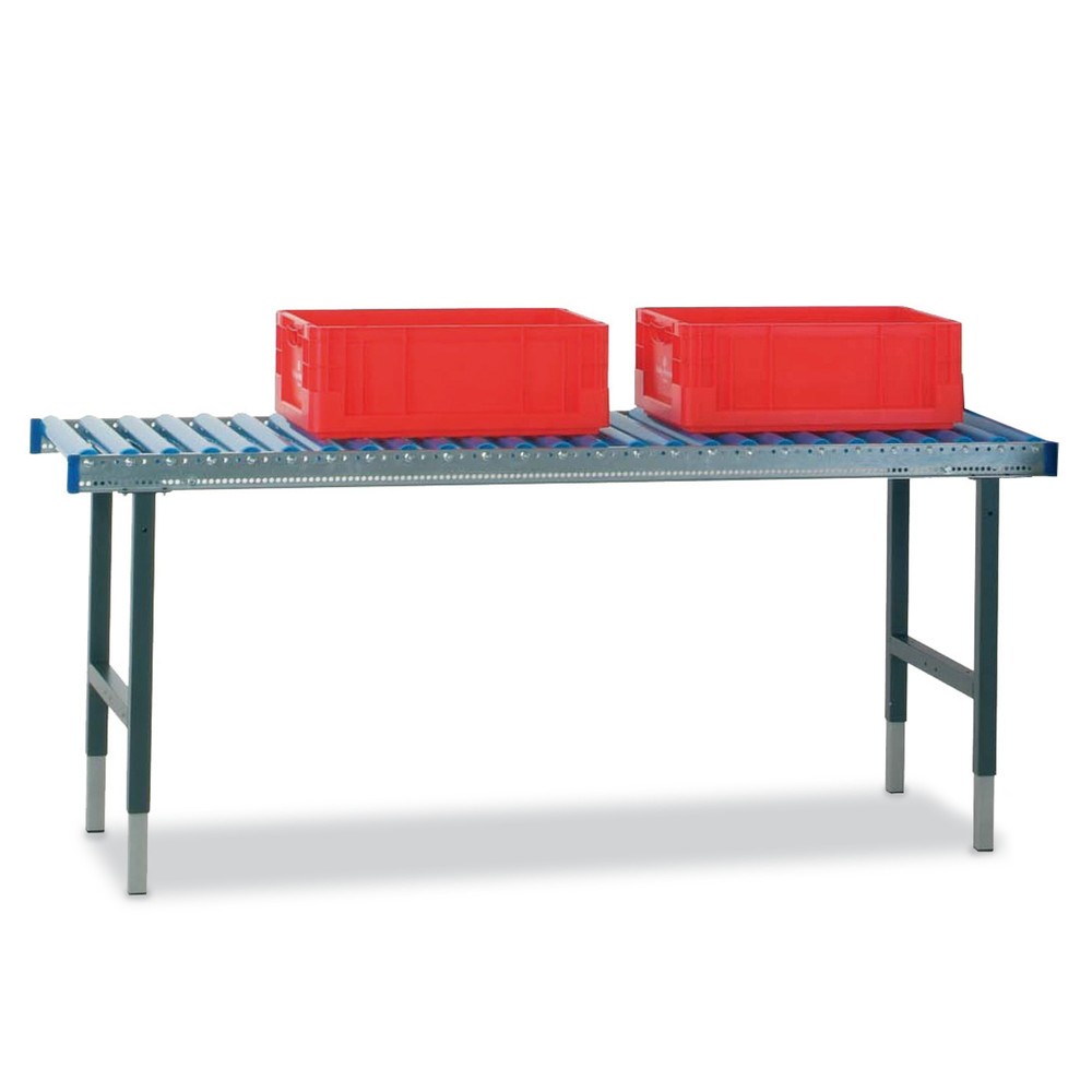 Rollenbahntisch ohne Arbeitsfläche für Rocholz Packtisch-System, BxT 1.955 x 640 mm