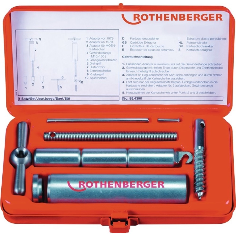 ROTHENBERGER Kartuschenauszieher-Set 9-tlg.